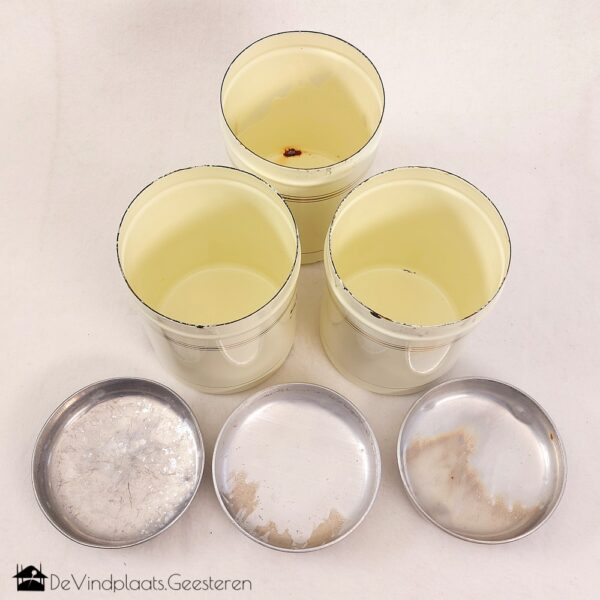 Vintage set emaille voorraadbussen - Afbeelding 4