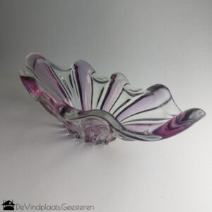 Murano lilaroze fruitschaal