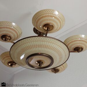 Zeldzaam grote Art-Deco kroonluchter