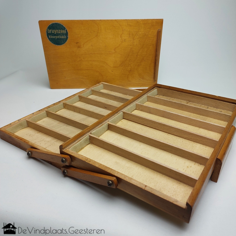 Vintage Bruynzeel accordeon potlooddoos - Afbeelding 5