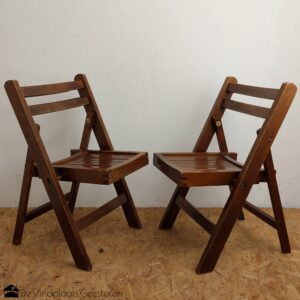 Paar vintage Torck kinderklapstoelen
